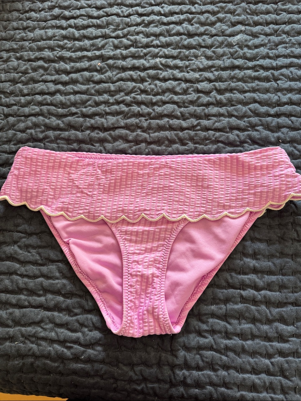 Jessica Simpson Pink Scalloped Bikini Bottom
